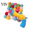 Fun Ejection Games for Pets Ball Launcher Cat Toy, Plush with Soft Fuzzy Cats Balls, Interactive Fetch Toy Bored Indoor Kittens Hands Free Play Tools