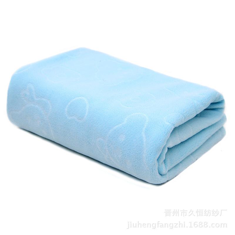 Microfiber 70 * 140 Bath Towel Promotional Towel Bear Embossed Adult Beach Towel