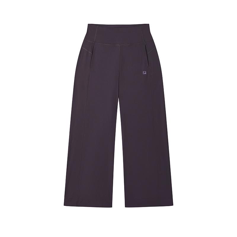 Fila Original Comfortable Straight Leg Wide Leg Casual Pants Women Bottoms Purple F51W529602F-DP