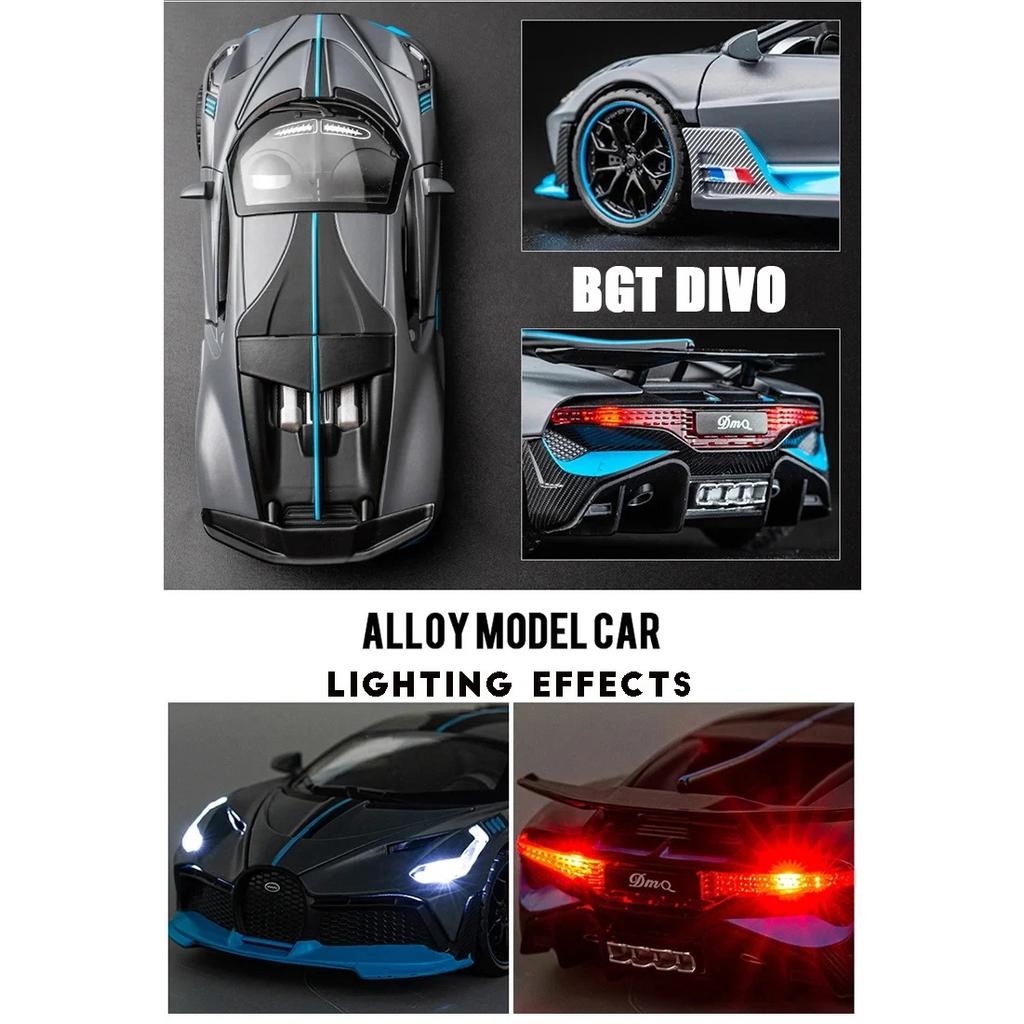 1/32 Bugatti BGT Divo Simulation Metal Toy Alloy Car Diecasts & Toy Vehicles Model Decoration Miniature Toys For Boys Christmas Gift