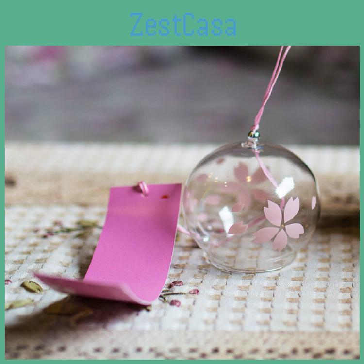 Wind Blossom Cherry Glass Chime Japanese Home Decor Ornament Birthday Gift