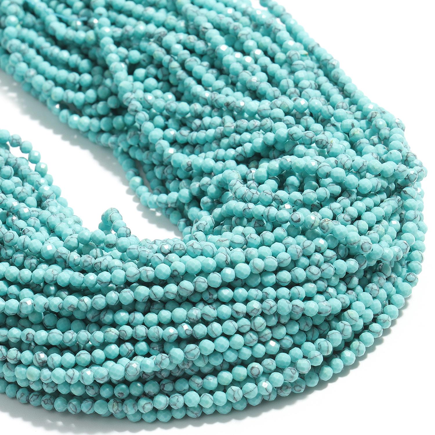 2 3 4mm Faceted Tiny Beads Natural Aquamarine Lapis Lazuli Tourmaline Amethyst Stone Beads for Jewelry Making 2030 4mm about 91pcs бирюзовый