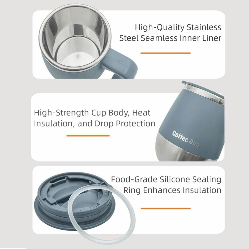 Double-Wall Vacuum Thermal Cup 500ML Sealed Water Cup Portable Insulated Coffee Mug  Home Use