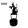 Bat Table Ornament Halloween Shadow Candle Holder, Funny Pumpkin Ghost Reaper Candlestick Decoration, Seasonal Party Supplies Metal Tea Light