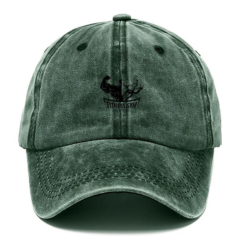 Bodybuilding Vintage Washed Cotton Baseball Cap Adjustable Distressed Trucker Hat for Unisex Gym Workout Cotton Cap Breathable Hats