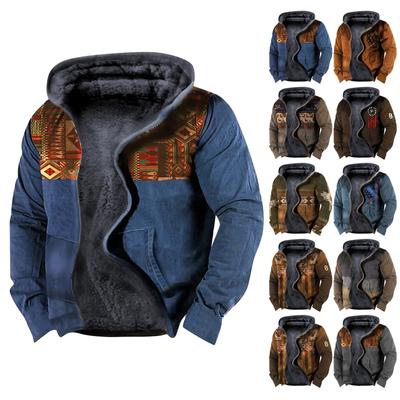 Herren Casual Camouflage Sport Sweatshirt Langarm Reißverschluss Kapuzenjacke Mantel