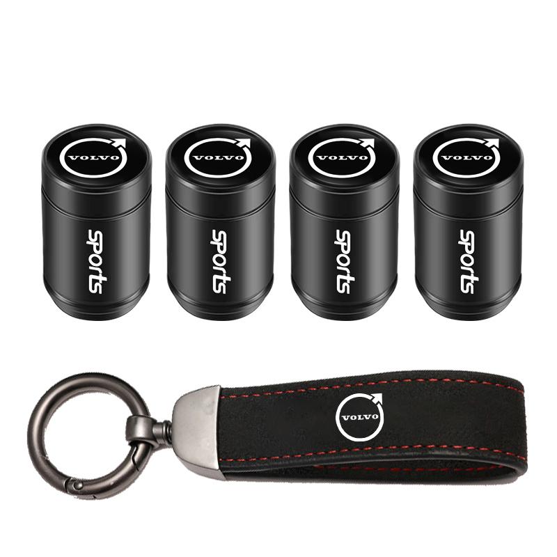 Car Tire Wheel Valve Caps Cover/Car Key Chain Ring Keychain For Volvo AWD V60 V40 XC90 S60 XC60 S90 V90 CX70 XC40 C40 C70 EX90