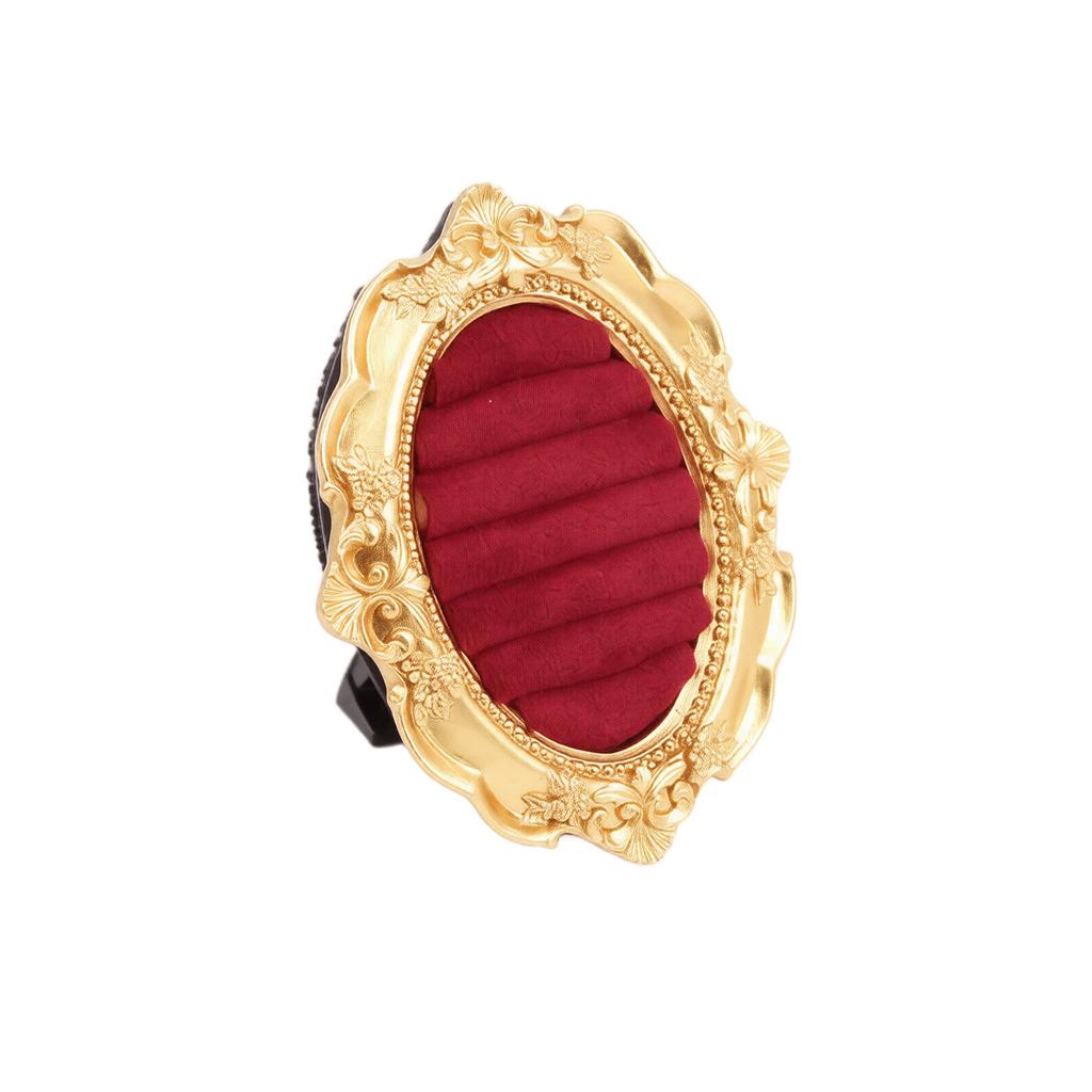Photo Jewelry Display Stand with Oval Velvet Tray for Earrings Necklaces Bracelet