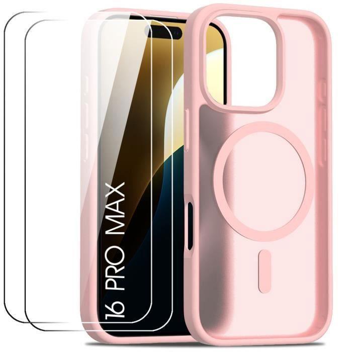 Protective Case - BOOLING - for iPhone 16 Pro Max - Pink - Translucent - Shockproof