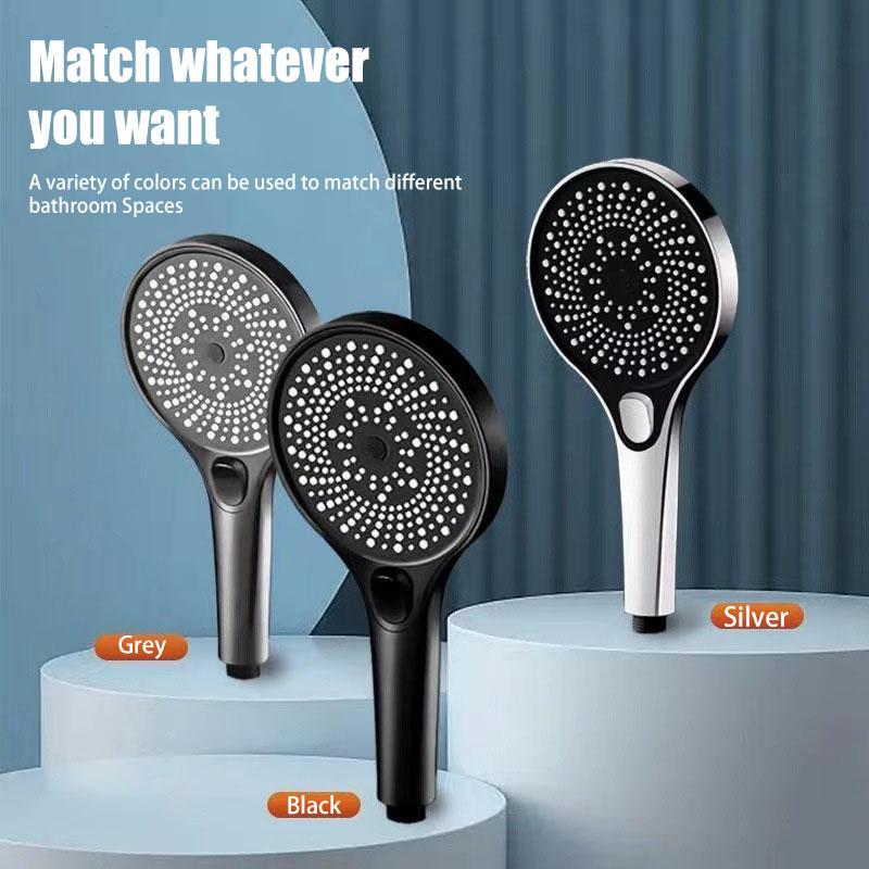 Showerhead Large Panel Replete for Shower Accessories Three Modes Shower Heads High Pressure Bathroom Showers Parts Fixture Home