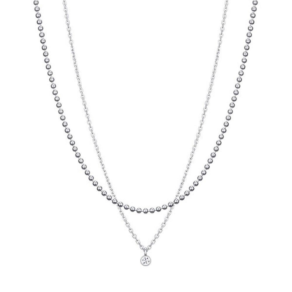 Unis Mix Chain Double-Strand Necklace