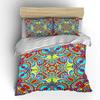 Colorful Abstract Detailed Pattern Design Bedding Set 1 Duvet Cover 2 Pillowcases For Adult And Children Luxury Gift Full Size