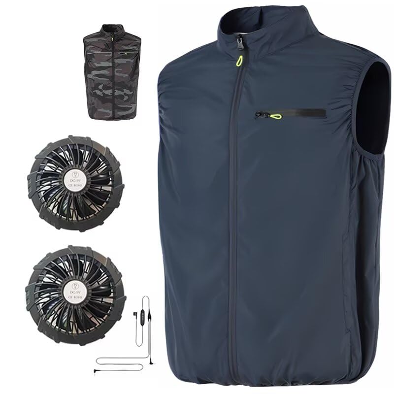 

[inotenka] vest with fan air conditioning work clothes Vest with fan workman vest - large size M-6XL Large air volume unisex Air volume adjustment in