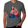Twin Hearts Very Close Together  I Jesus And Mary Transparent Background Tshirt Simple Casual Short Sleeve Cotton Tshirt