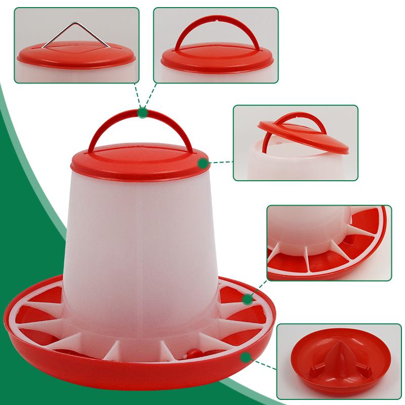 1.5/3/6/9/12kg Automatic Chicken Feeder Bucket Rooster Hen Feeding Device Farm Animal Poultry Quail Pigeon Feeding Supplies 1 Pc