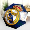 Real Madrid CF  pattern, automatic folding umbrella, portable and foldable design, 8 ribs, a Christmas or birthday gift.