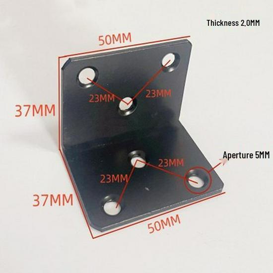 Right-Angle Iron Bracket for Wardrobe, Bed, or Chair Reinforcement