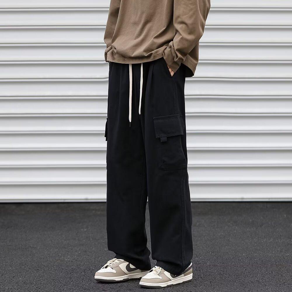 Overalls Men's Autumn New American Trendy Brand Ins Loose Cotton Casual Pants Fashionable Multi-pocket Straight Pants