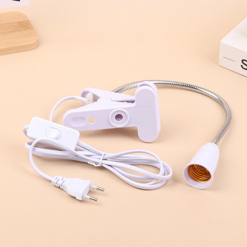1.8M E27 Clamp Lamp Socket 360° Rotatable With Eu Plug Switch Wire Hanging Led Holder Indoor Lighting Fixture Attachment