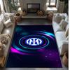 Inter Milan Theme Rug Soft Crystal Velvet Area Rug Non-Slip Floor Carpet for Living Room Bedroom Nursery