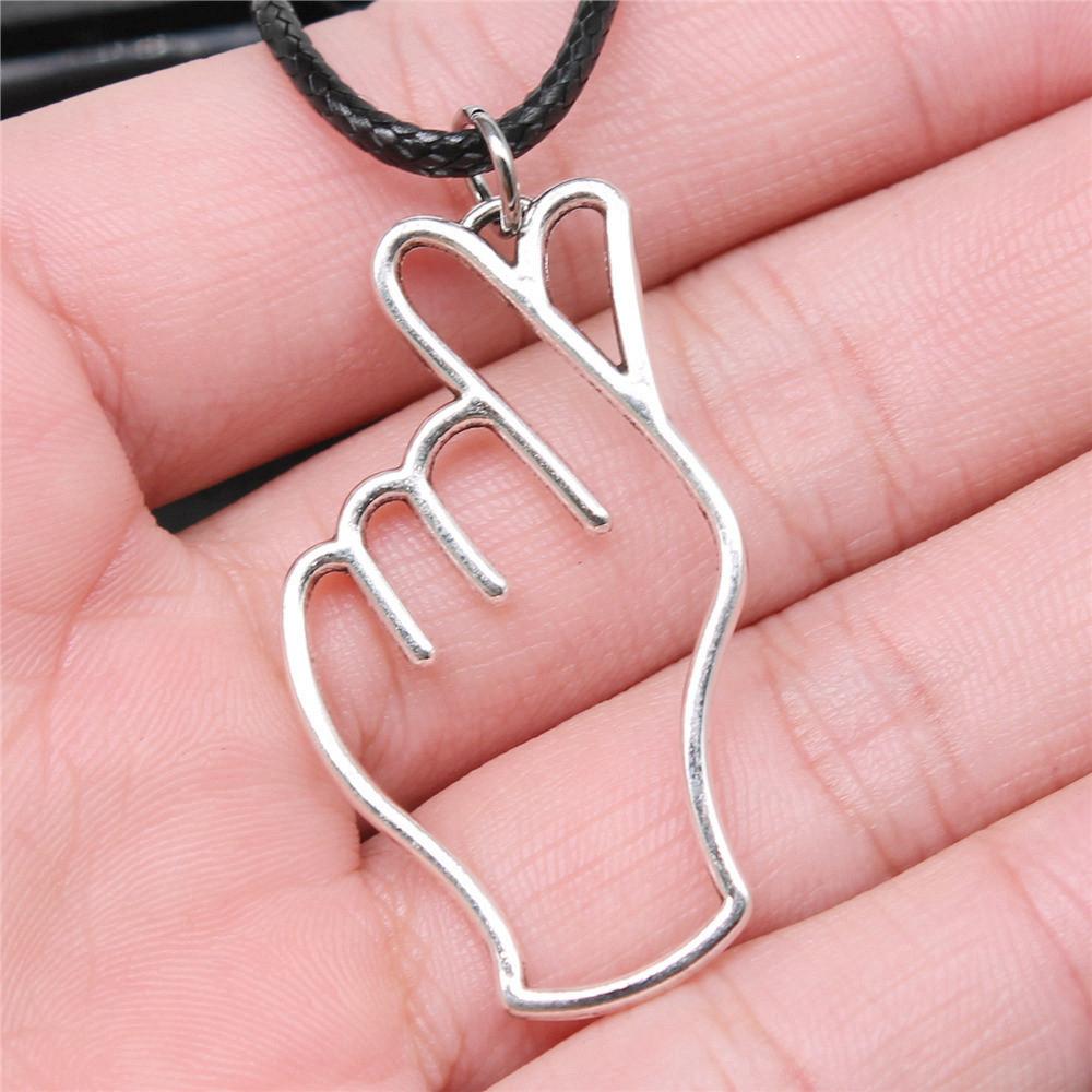 Liebesherz Engel Frieden Halskette Lederkette 45cm Damenschmuck Geburtstag Trend Beschläge