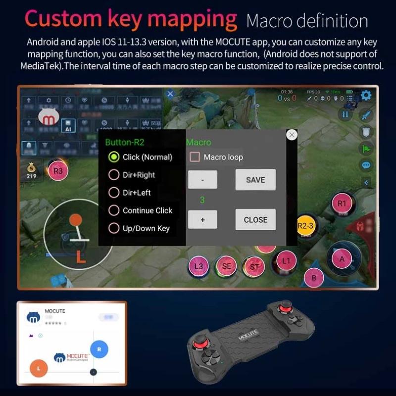 ll Phone Gamepad Joystick For iPhone Android Control Bluetooth Controller Trigger Pubg Mobile Game Pad Gaming llphone Mando