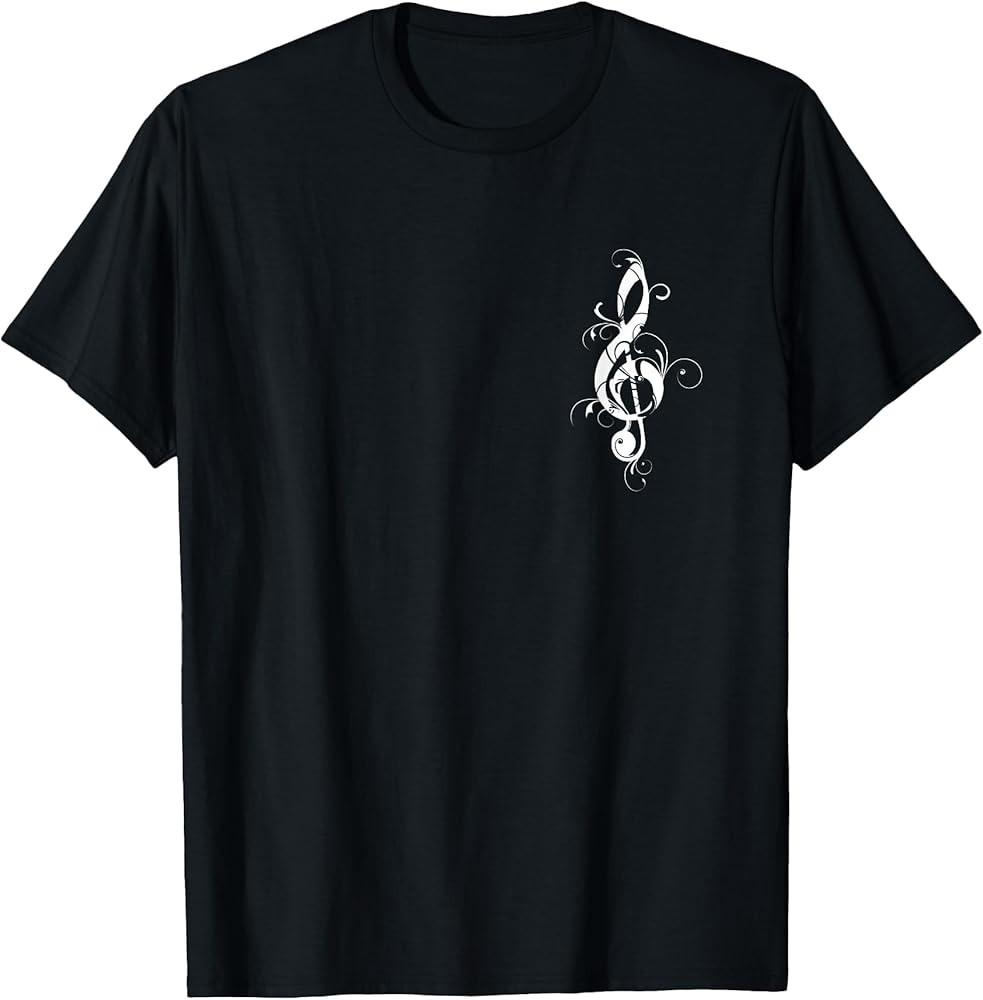 Treble Clef Treble Clef Floral Musical Note TShirt Unisex T-Shirt XL