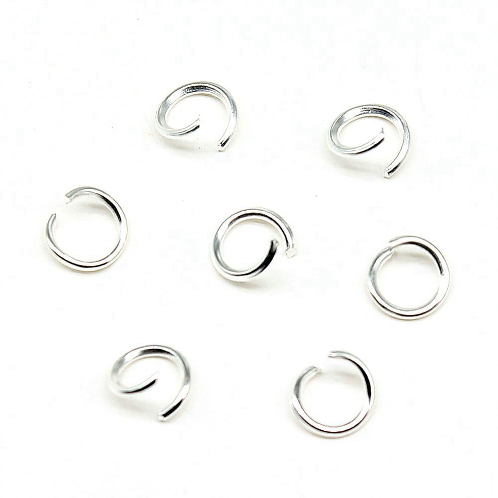 

400 шт. Кольцо для прыжков, компоненты ювелирных изделий, аксессуары, серебряный цвет, железо 0,7х5 мм