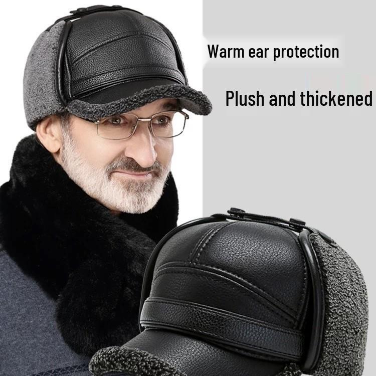 Winter Warm Duckbill Hat for Middle-aged and Elderly Men with Ear Protection