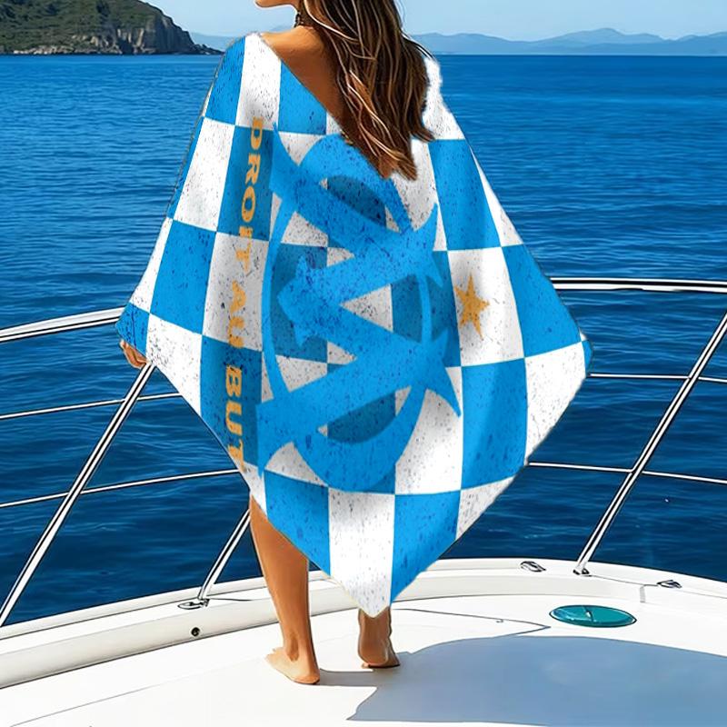 Flame Logo Design Printed Beach Towel, Super Soft Microfiber, Perfect Gift Birthday, for Pool, Beach, Travel, for family and friends