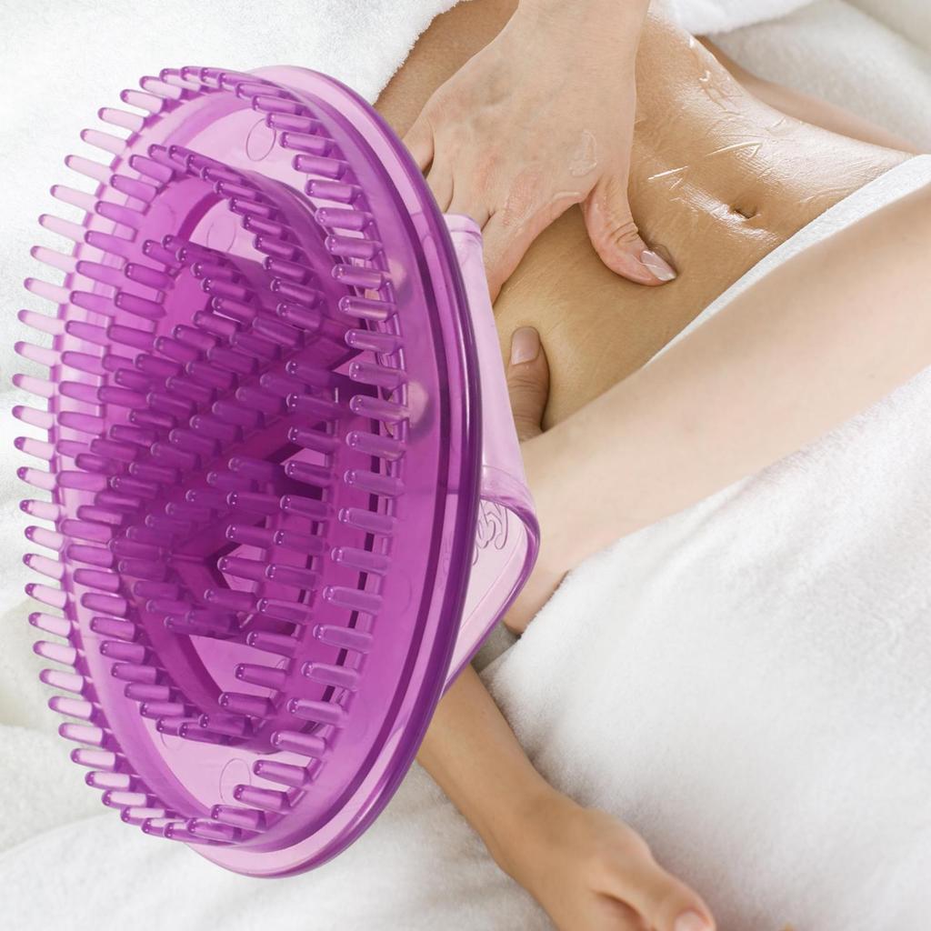 Silicone Meridian Massage Brush Portable Pressure Massager Professional Body Massage Tool for Back Neck Arms Feet Legs Hands
