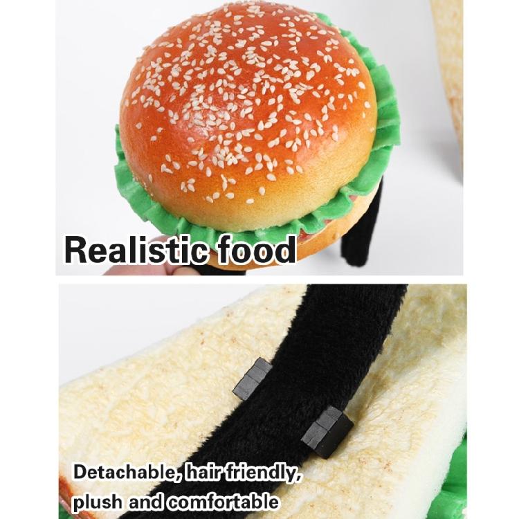 Kreativní hamburgerový obruč do vlasů Slavnostní příležitost Pokrývka hlavy Vtipný vzor Obruč do vlasů Doplněk do vlasů