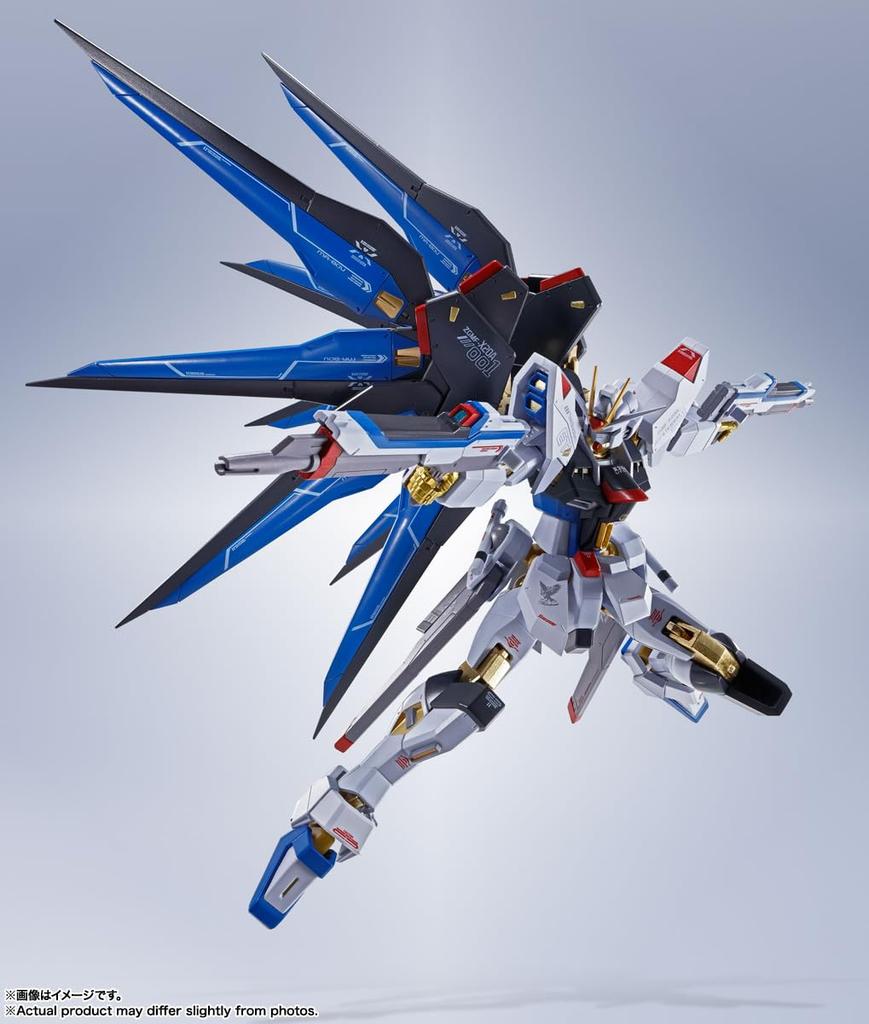 TAMASHII NATIONS METAL ROBOT SPIRITS Mobile Suit Gundam SEED DESTINY Strike Freedom Gundam Ca. 140mm PVC ABS Bemalt Bewegliche Figur <SIDE