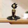 Girl Sculpture Decor Afro Girl Modern Art Figurine Resin Statue Artwork For Bedroom Living Room Study Bookshelf Dorm Apartment