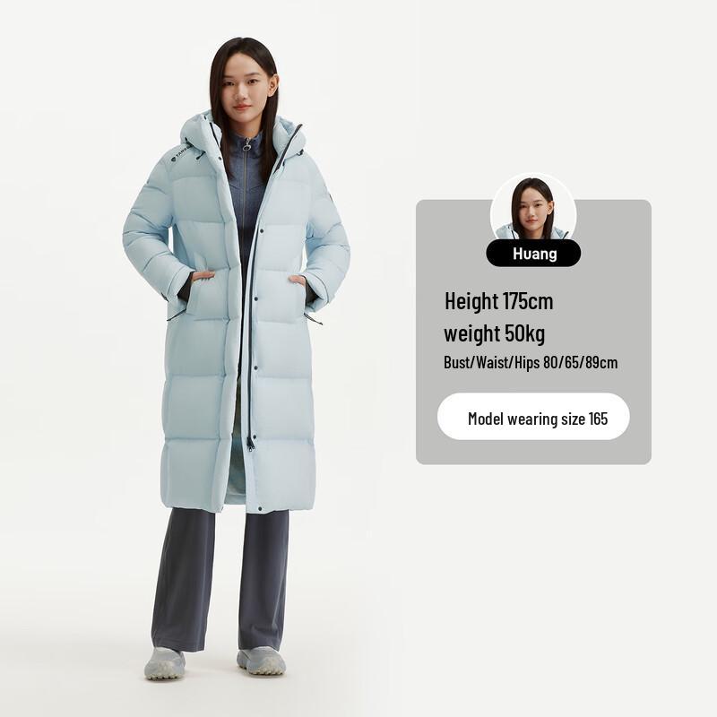 Tanboer Women's Long Hooded Down Jacket
