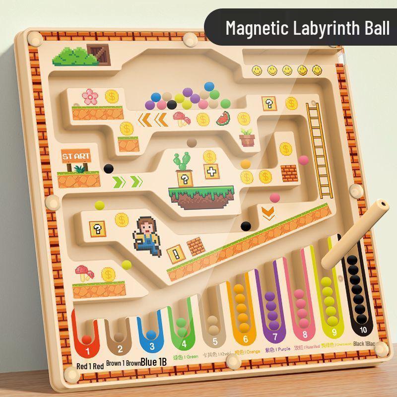 

Magnetic Bead Maze Toy for Children s Concentration & Logical Thinking, Ages 3-6