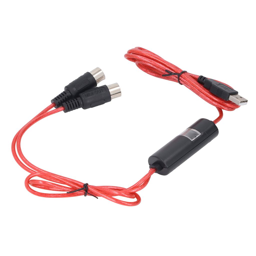 USB to MIDI Cable 5ft USB 5 Pin MIDI Interface Adapter for Music Keyboard Piano to PC Laptop