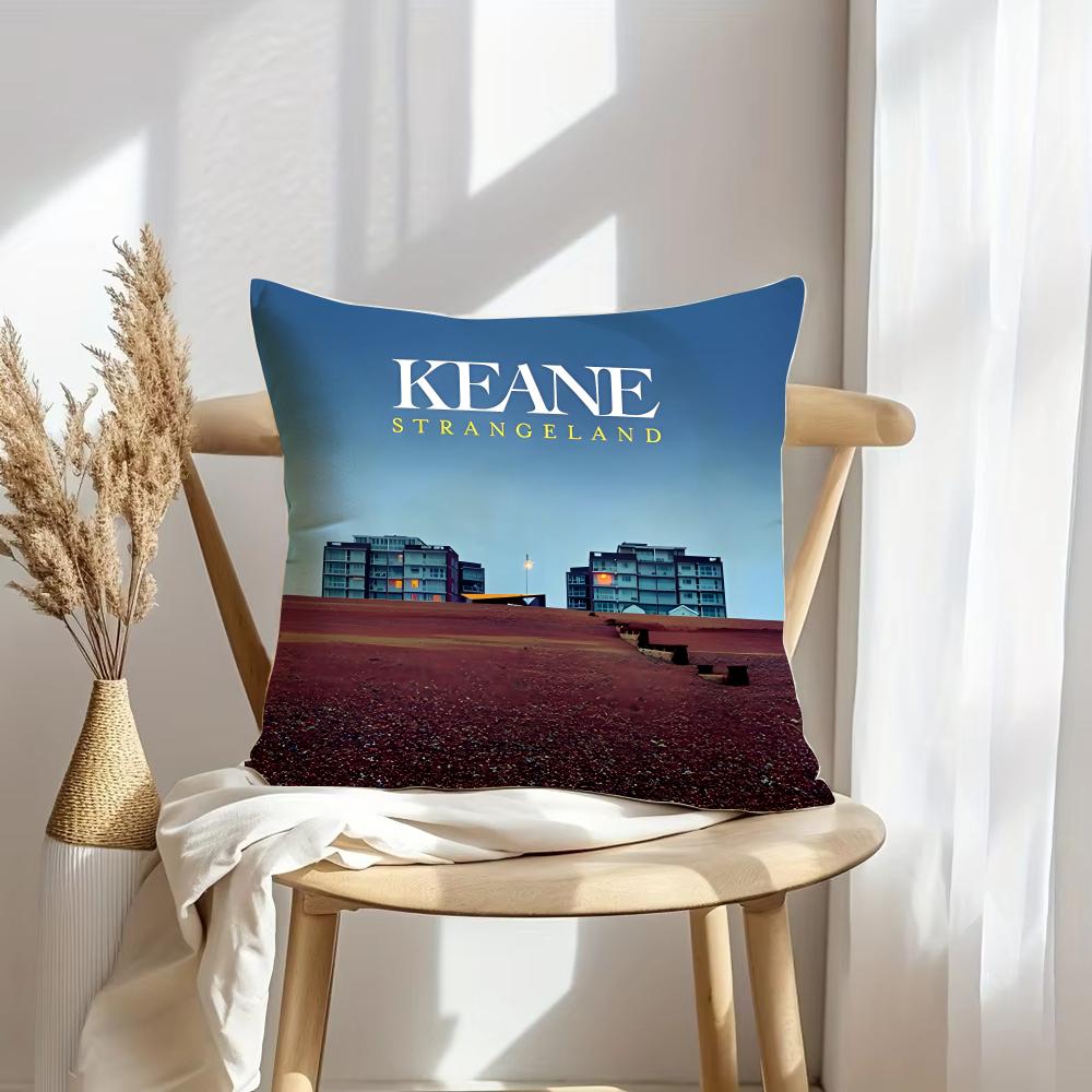 Band K-Keane Rock Cushion Cover Soft Plush Throw Pillow Cover | Double-Sided Decorative Cushion Case | Sofa Bedroom Home Decor