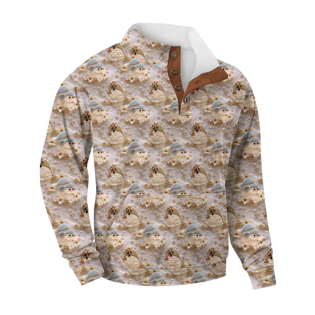 Men's Standing Collar Sweatshirt Is Outdoor Casual Sweaters Tops