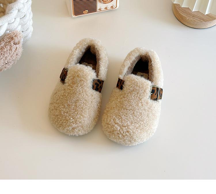 Winter Warm Fleece Baby Shoes: Soft Sole, Closed Heel, Thick Cotton for Girls