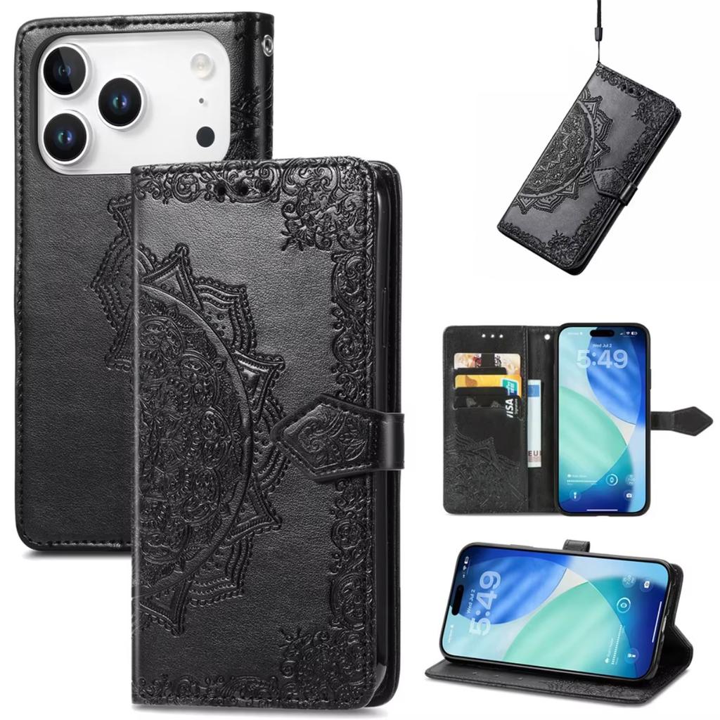 PU Leather Wallet with Card Holder Phone Case Purse Stand Cover for Apple IPhone 17 Air 16E 15 14 Plus 13 12 11 Pro Max X XR XS