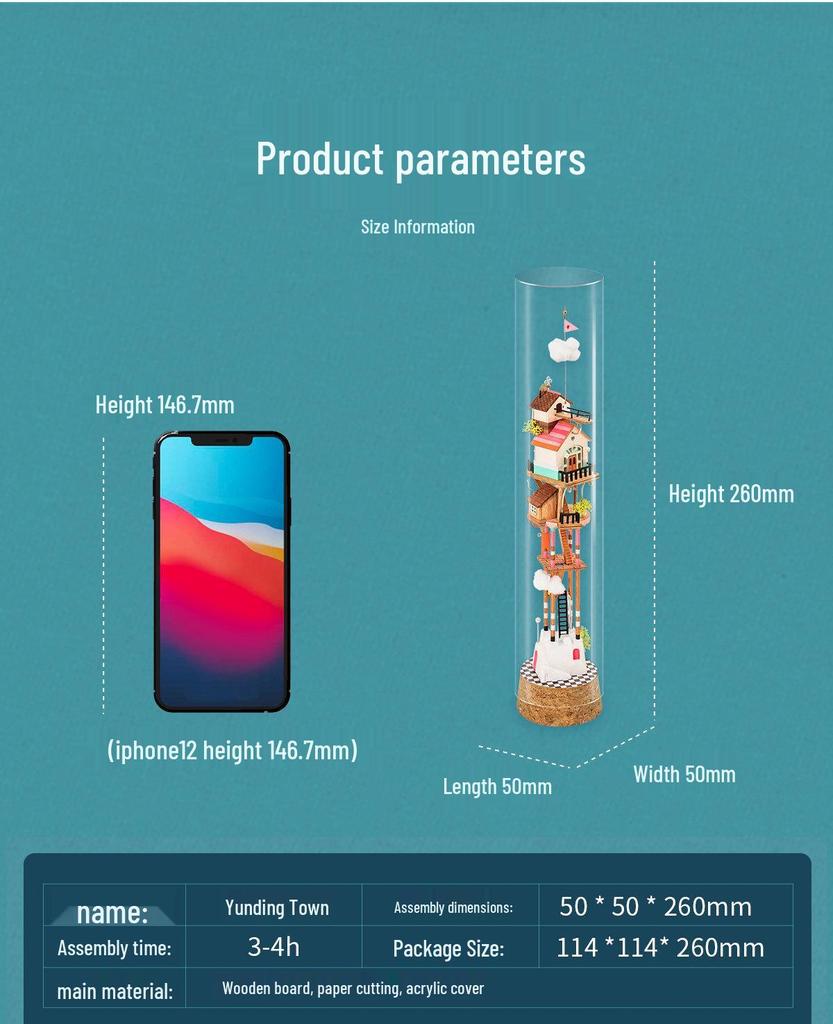 Ruolai DIY 3D Drift Bottle Model: Children's Educational Toy & Adult Birthday Gift for Girls