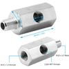 M10 Oil Pressure Sensor Tee Adapter,Male to Female1/8in to M10x1.0 with 1/8 NPT Side Port Stainless Steel Hose T Fittings Turbo Supply Feed Line