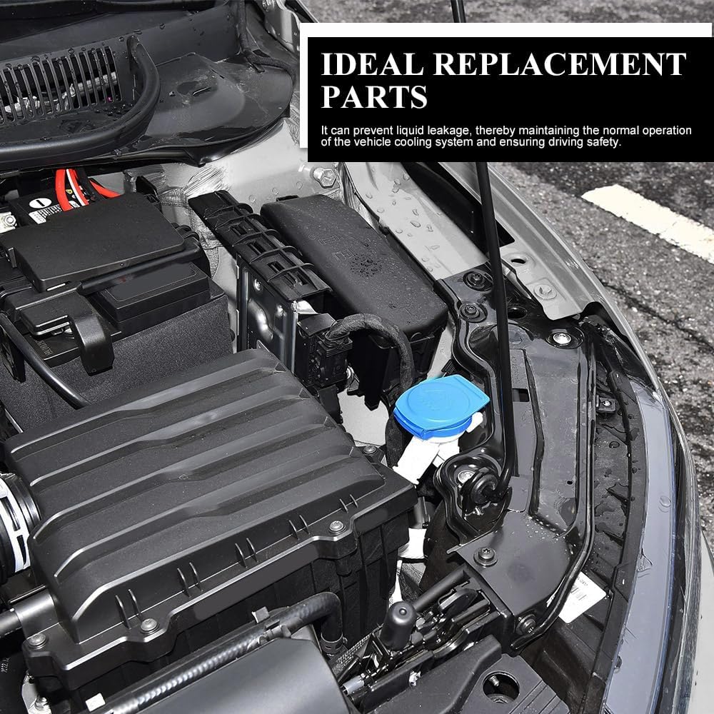 Windshield Wiper Washer Fluid Reservoir Tank Bottle Cap Cover, 3Q0955455 Washer Fluid Cap, Car Accessories Windshield Washer Reservoir Cap Compatible