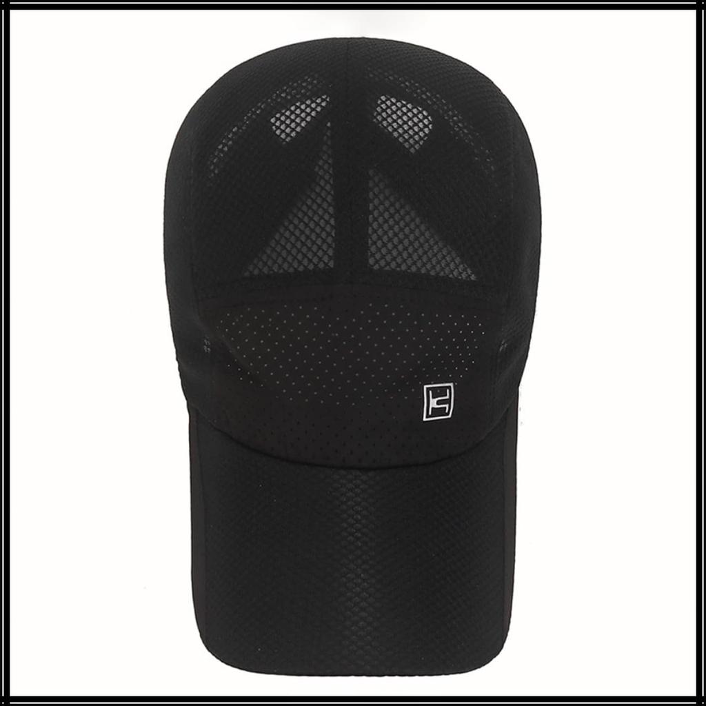 Simple CZ027 [White Fang] Hat, Sports, Cap, Mesh, Stylish, Logo, Breathable, Men's, Women's, (Light Blue)