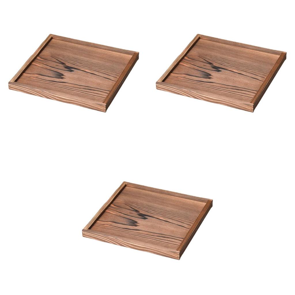 Set of 3 24cm Framed Tables Wooden Tables by Setomonohonpo [24x24x2cm]