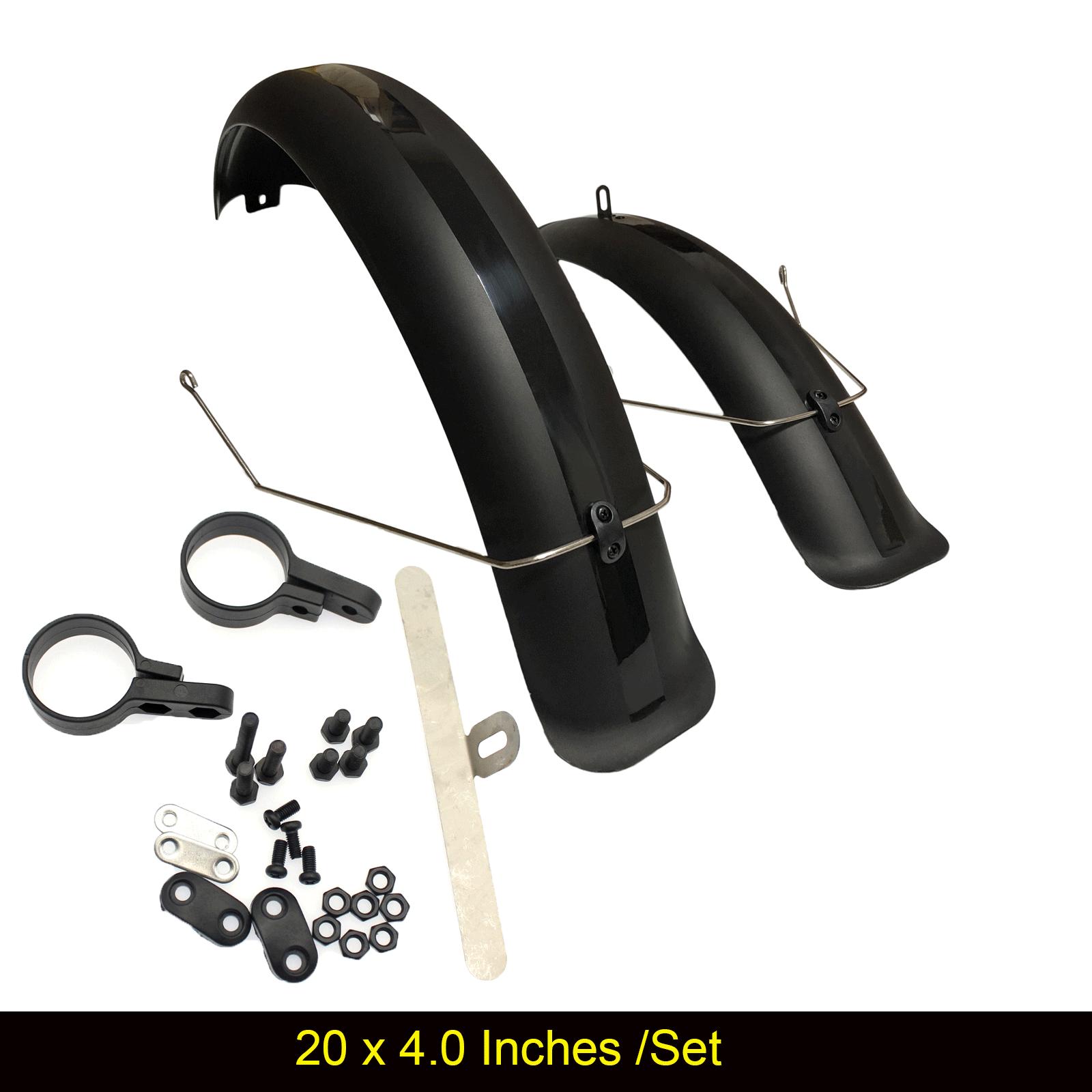 

20x4,0 20x5,0 Fat Tire Fender E-bike 20 дюймов сноуборд электрический велосипед крыло крыло пластик прочный грязевой 20x4.0 Front Rear