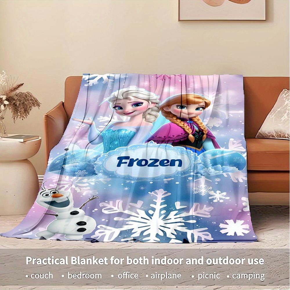 1pc Flannel Frozen Theme Frozen s Bedroom Decoration Bed Throw Blanket Sofa Blanket Gift Home Decoration Warm and Comfortable