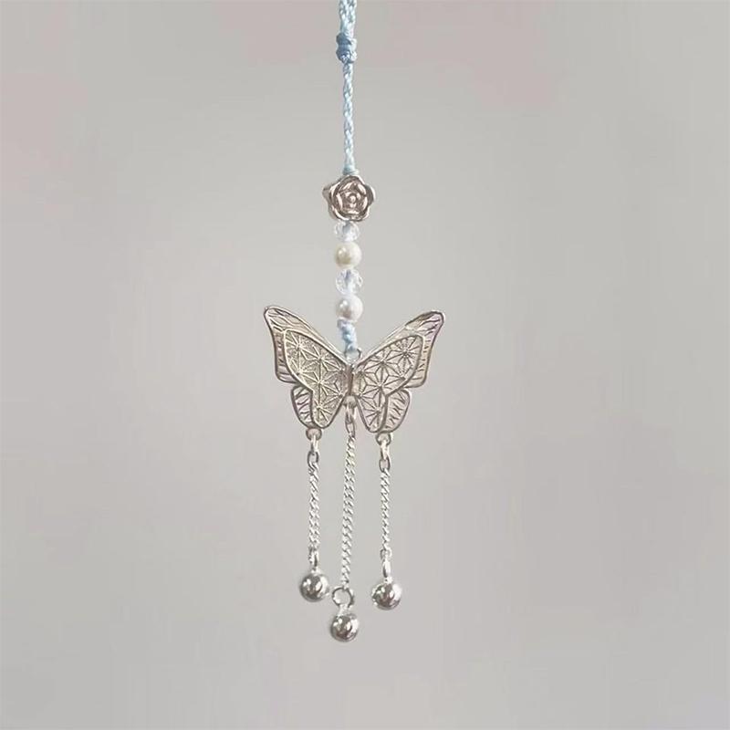 Handmade Colorful Butterfly Hanging Ornament High-End Keychain Niche Chinese Style Pendant Versatile Fashion Phone Decoration