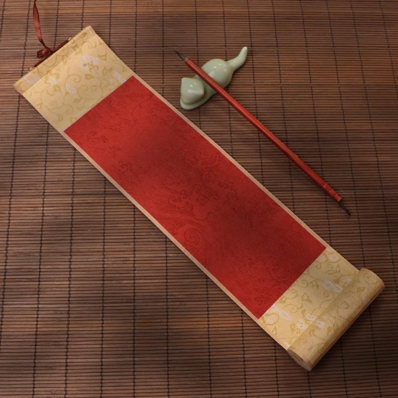 Blank Calligraphy Scroll Paper Chinese Rice Paper Painting Hanging Xuan Paper DIY Crafts Calligraphy Mounting Supplies